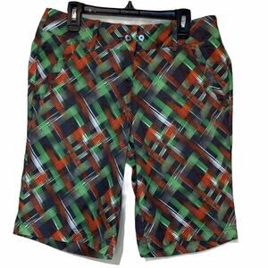 Callaway Green Gray & Orange Golf Bermuda Shorts Size 4